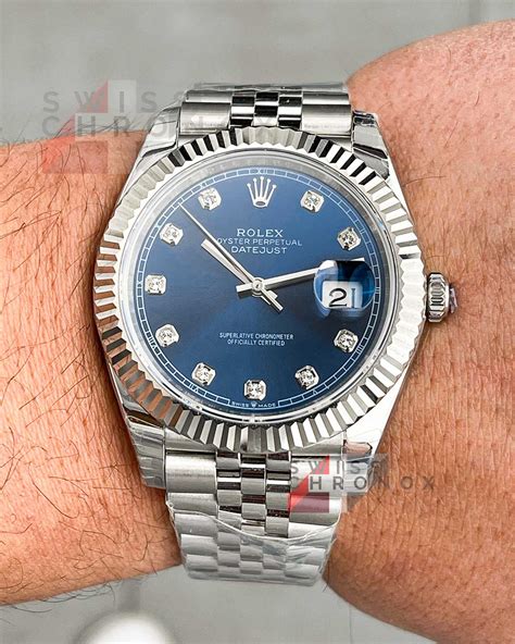 blaues zifferblatt für rolex 126334|Rolex Datejust 41 Uhr: Edelstahl Oystersteel und Weißgold – .